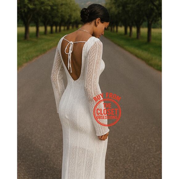 ZARA BLOGGER FAVE!!! Open Back Maxi Dress NWT - Picture 6 of 16